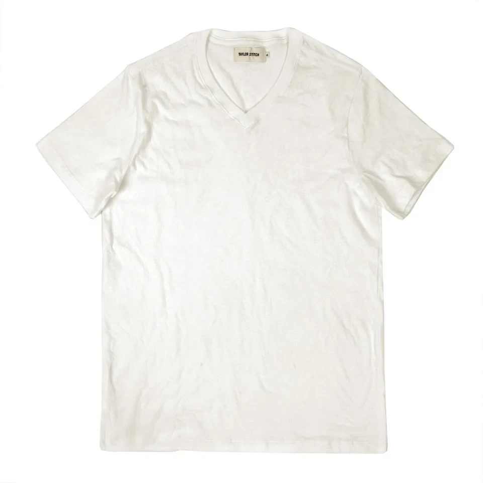 The V-Neck Tee in Natural