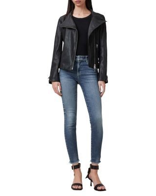 Allsaints Miller Push Up High Rise Skinny Ankle Jeans in Deep Royal, photo 2