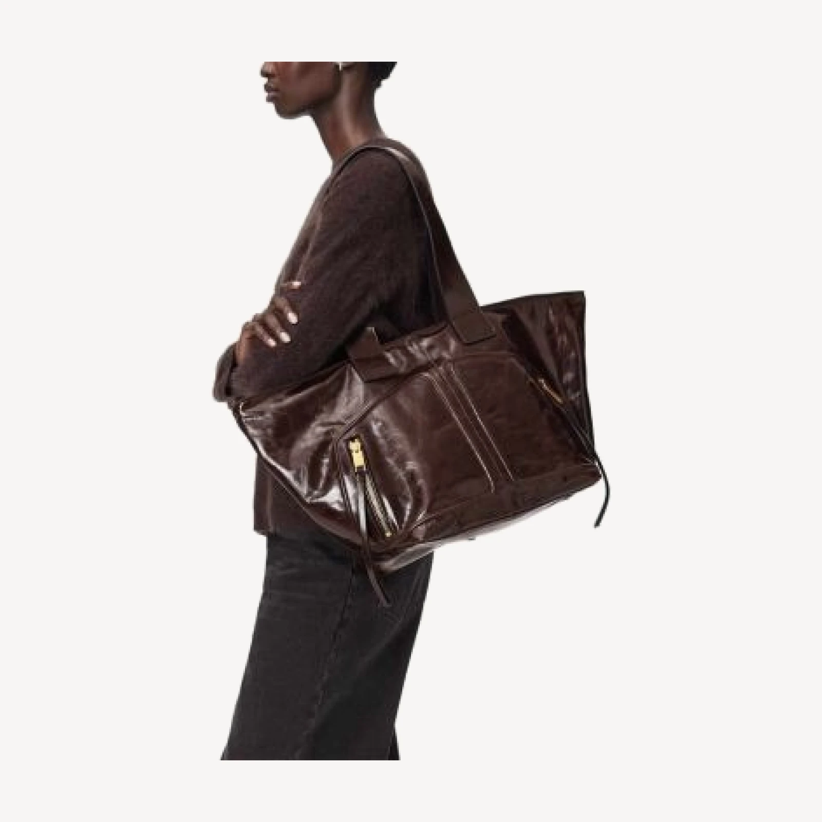 Allsaints Jean Rey Large Leather Tote Bag