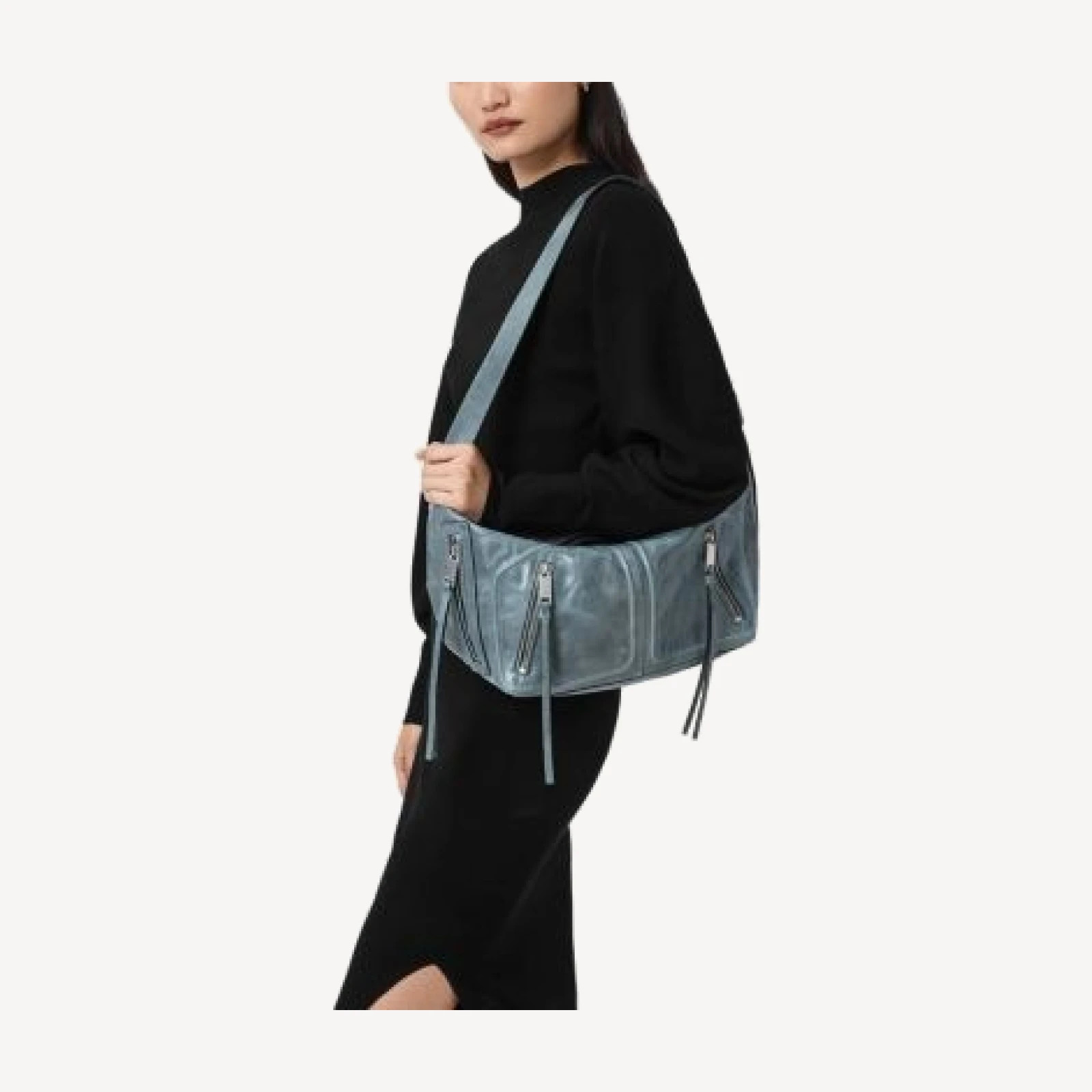 Allsaints Jean Rey Medium Leather Shoulder Bag