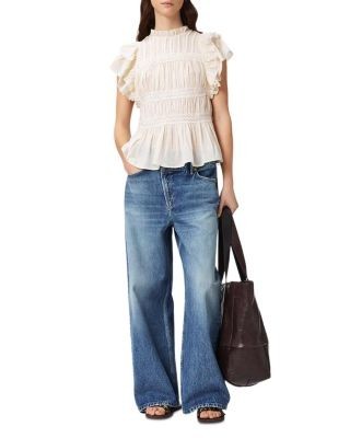 Allsaints Aki Mid Rise Crossover Jeans in Vintage Indigo, photo 2