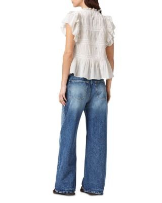 Allsaints Aki Mid Rise Crossover Jeans in Vintage Indigo, photo 6