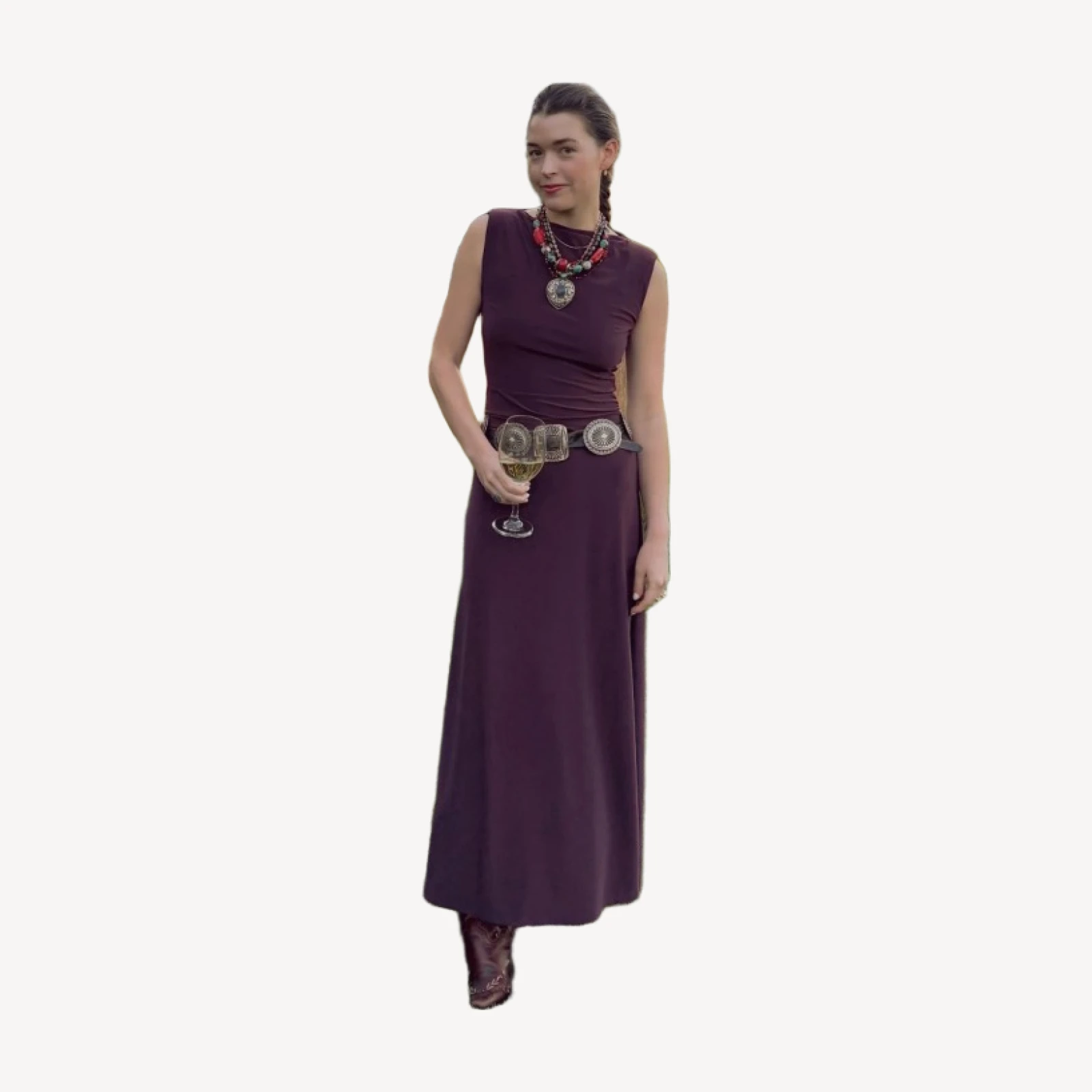 The Sloane Dress - Aubergine