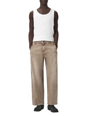 Allsaints Raafi Cotton Blend Relaxed Barrel Leg 29.9 Jeans in Light Washed Brown, photo 2