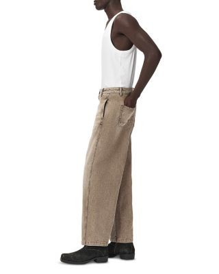 Allsaints Raafi Cotton Blend Relaxed Barrel Leg 29.9 Jeans in Light Washed Brown, photo 3