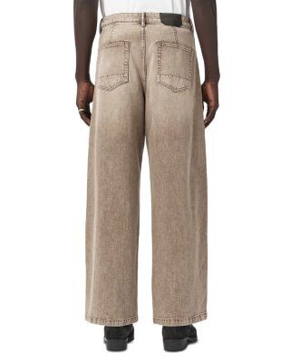 Allsaints Raafi Cotton Blend Relaxed Barrel Leg 29.9 Jeans in Light Washed Brown, photo 5