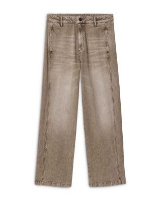 Allsaints Raafi Cotton Blend Relaxed Barrel Leg 29.9 Jeans in Light Washed Brown, photo 6