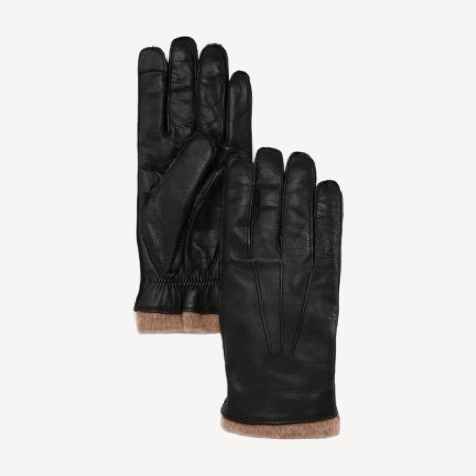 The Men's Store at Bloomingdale's Knit-Cuff Leather Tech Gloves - Exclusive