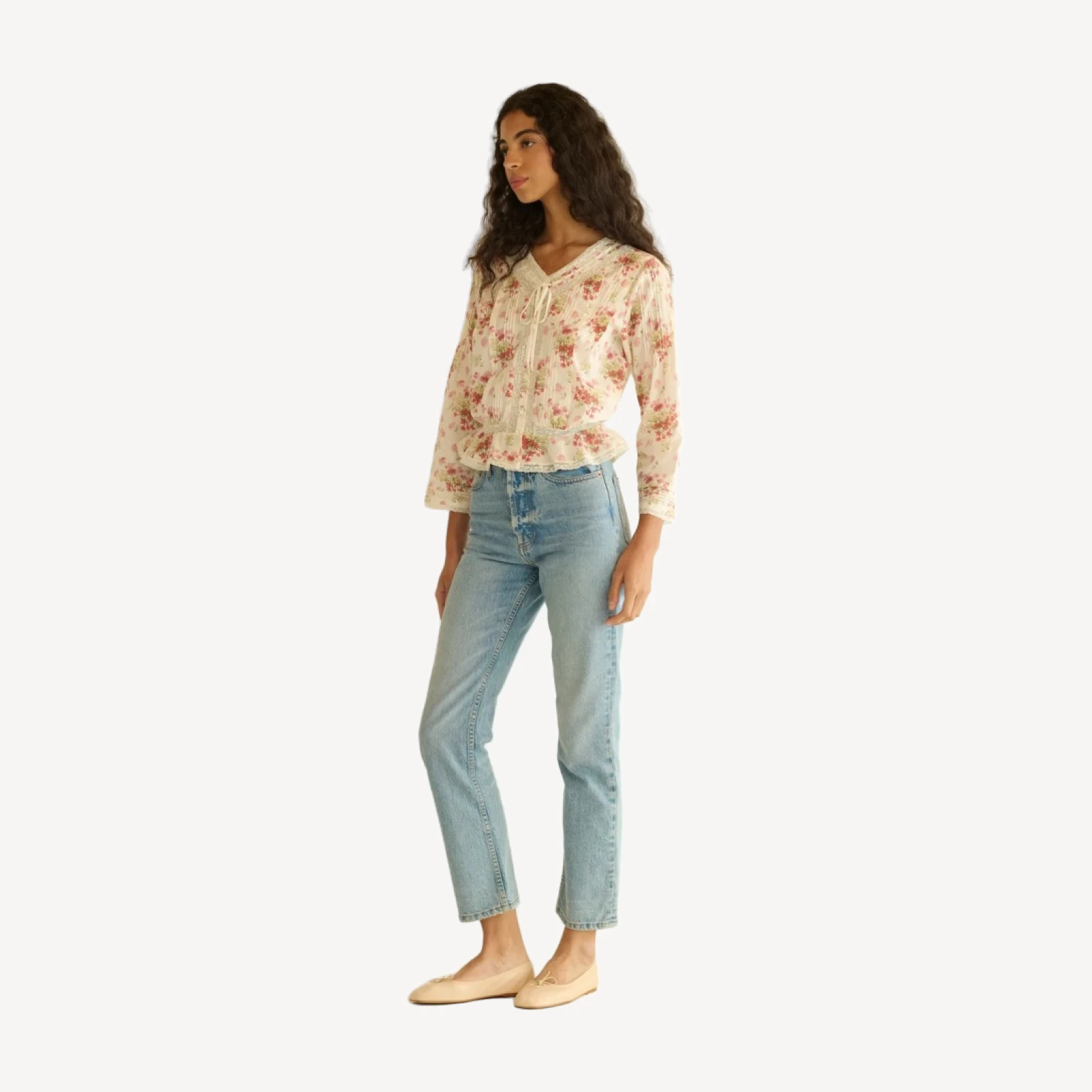HILLOCK TOP -- IVORY LANTANA FLORAL