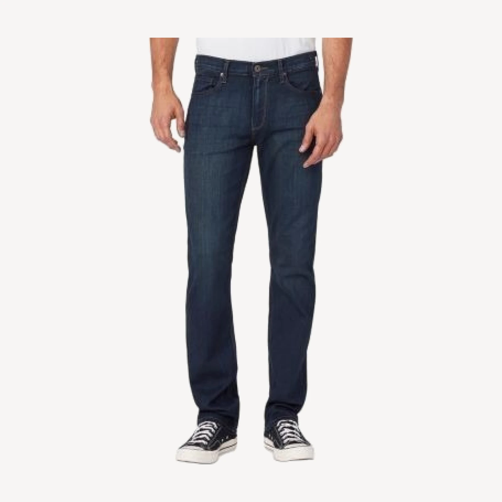 Paige Normandie Straight Fit Jeans in Cellar Blue