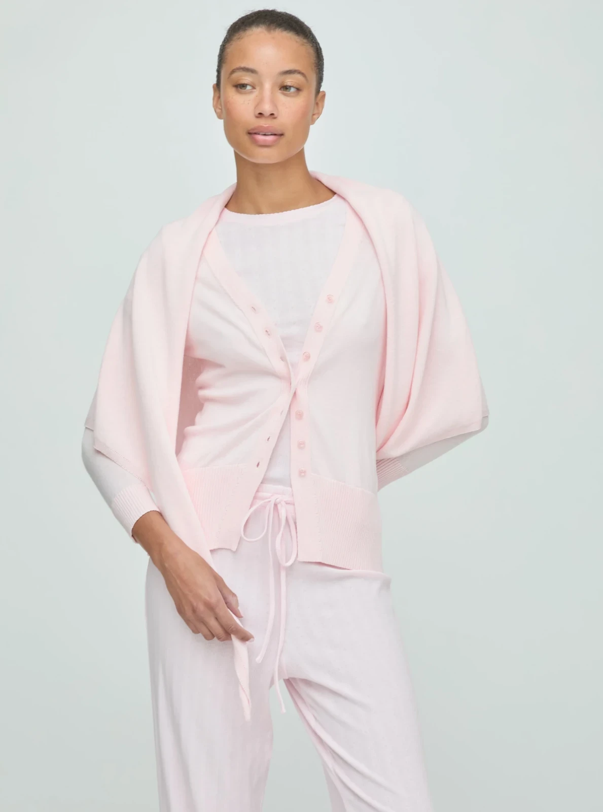 The Amal Cardigan - Soft Pink