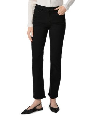 Paige Cindy Straight Jeans in Black Shadow