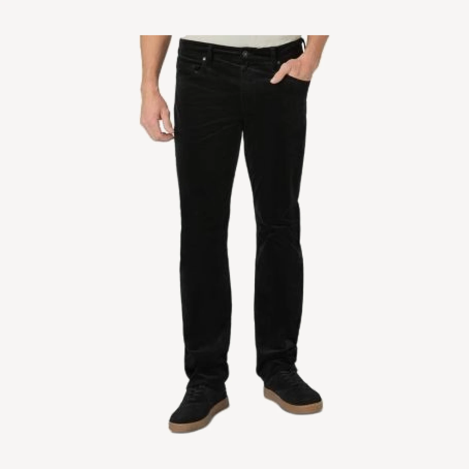Paige Federal Slim Straight Jeans in Black