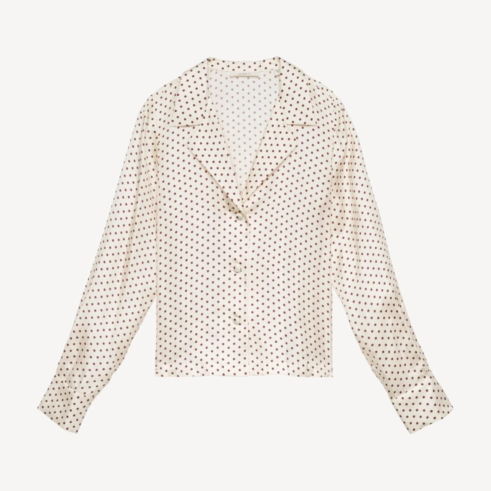 ELENE TOP -- CRÈME PORTIA DOT