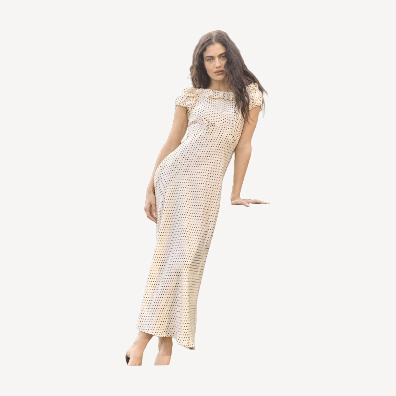 EMERENCE DRESS -- CRÈME PORTIA DOT