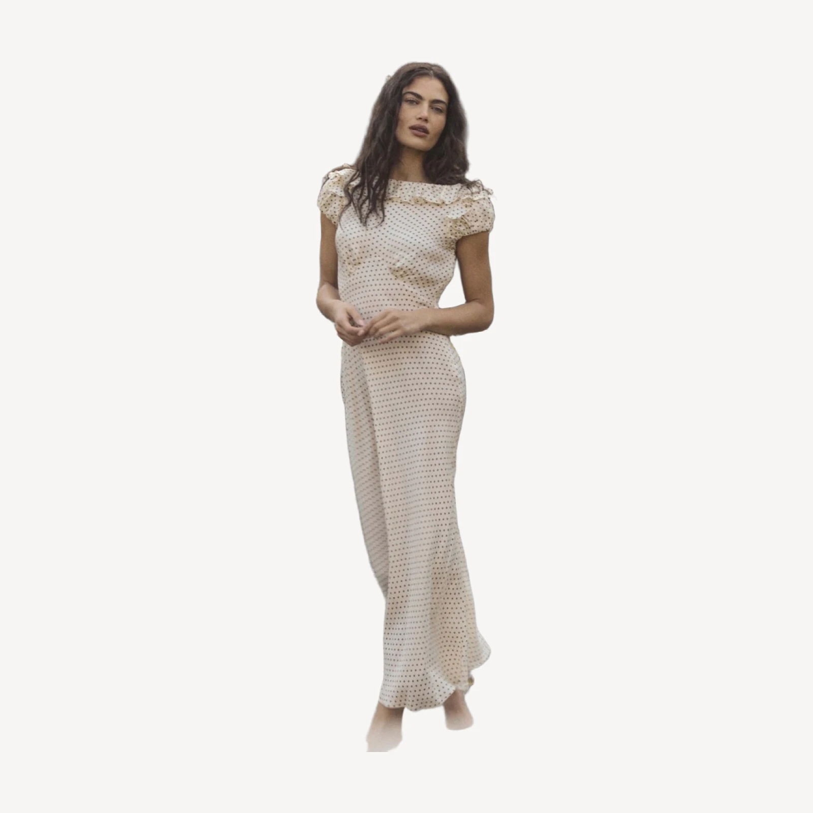 EMERENCE DRESS -- CRÈME PORTIA DOT