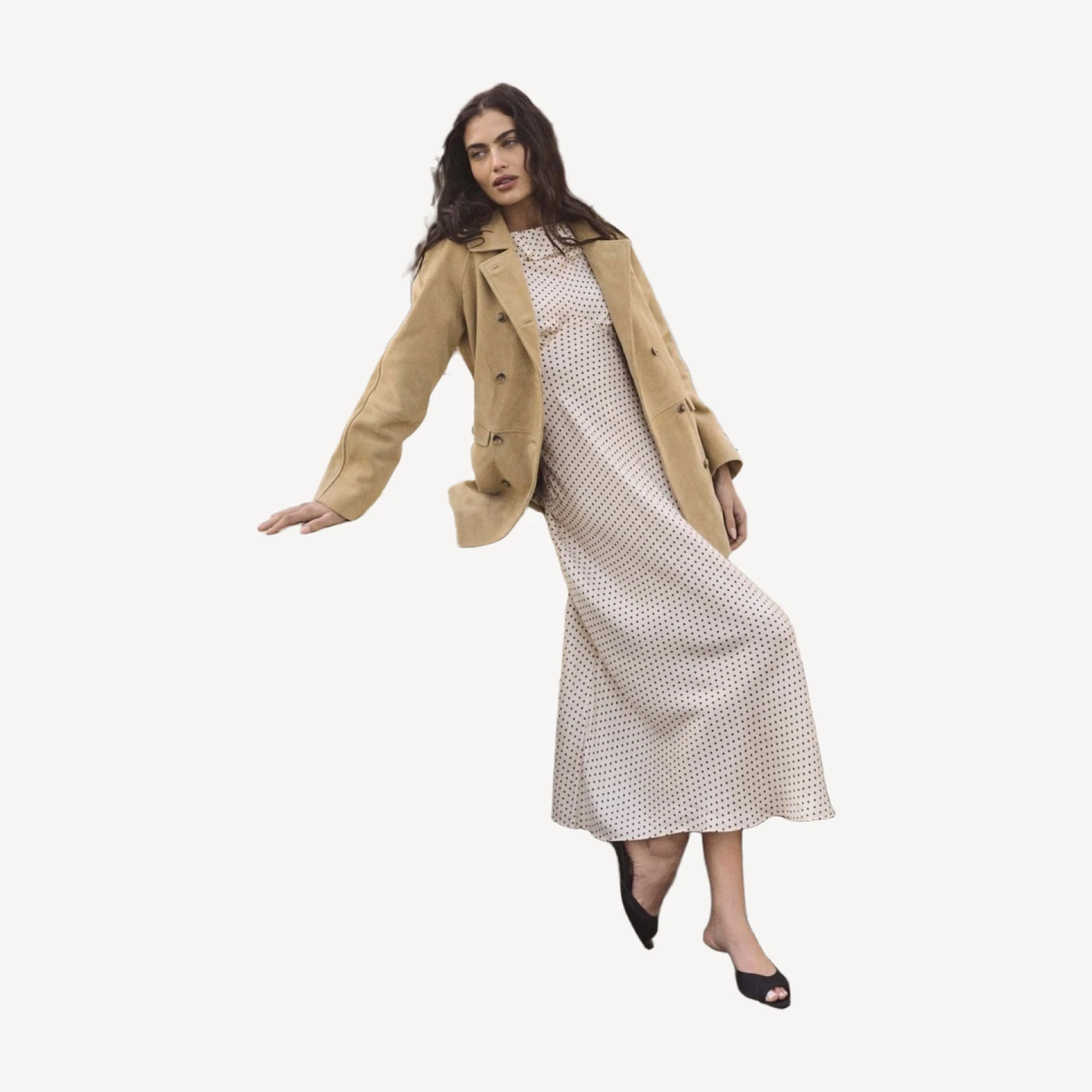 EMERENCE DRESS -- CRÈME PORTIA DOT