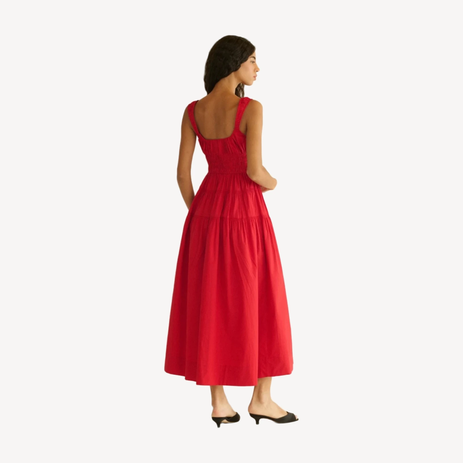 CLOVER DRESS -- DEEP TOMATO