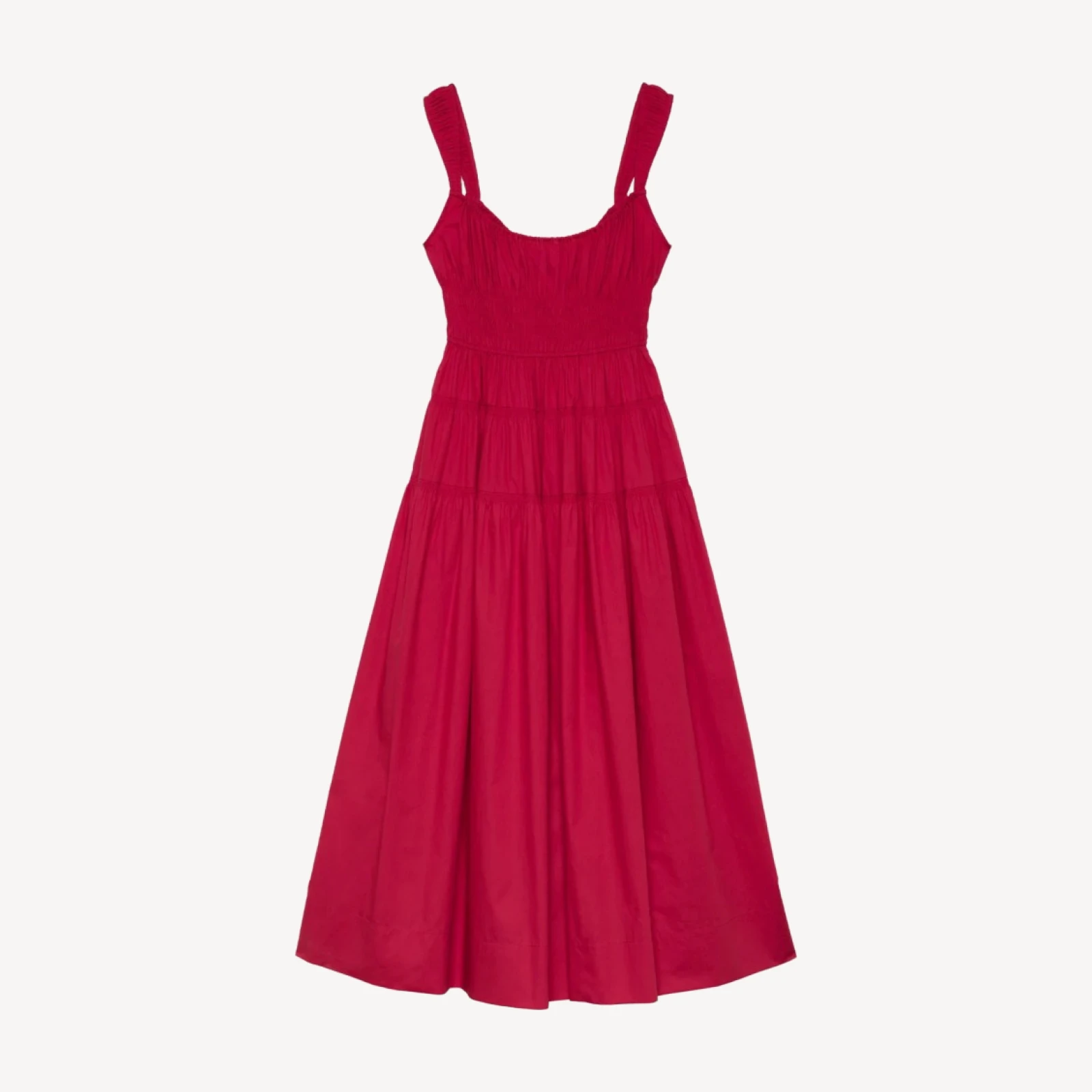 CLOVER DRESS -- DEEP TOMATO