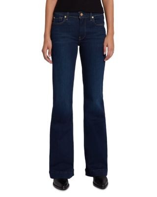7 For All Mankind Dojo Tailorless High Rise Flare Jeans in Tried and True