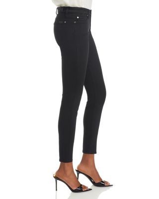 7 For All Mankind Slim Illusion High Rise Ankle Skinny Jeans in Luxe Black
