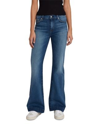 7 For All Mankind Tailorless Dojo High Rise Flare Jeans in Disautlght