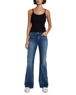 7 For All Mankind Tailorless Dojo High Rise Flare Jeans in Disautlght