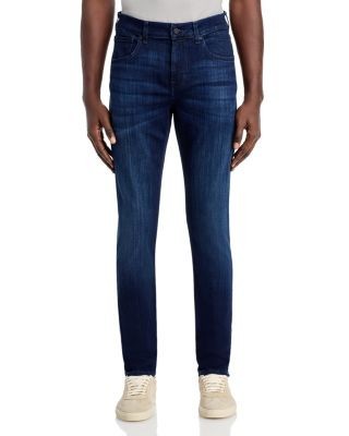 7 For All Mankind Luxe Performance Plus Slimmy Tapered Slim Fit Jeans in Deep Blue