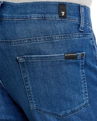7 For All Mankind Luxe Performance Plus Slimmy Tapered Slim Fit Jeans in Deep Blue