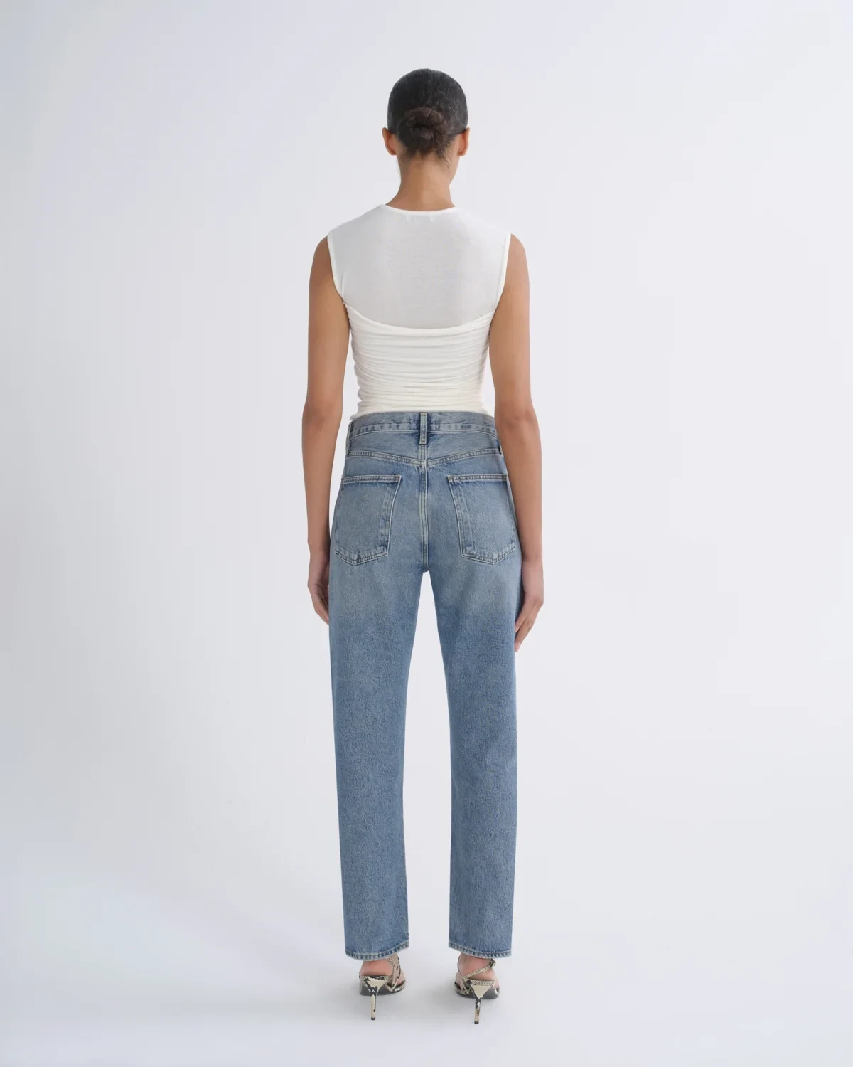 90's Pinch Waist High Rise Straight in Navigate