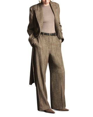 Reiss Inessa Textured Herringbone Trousers, photo 6