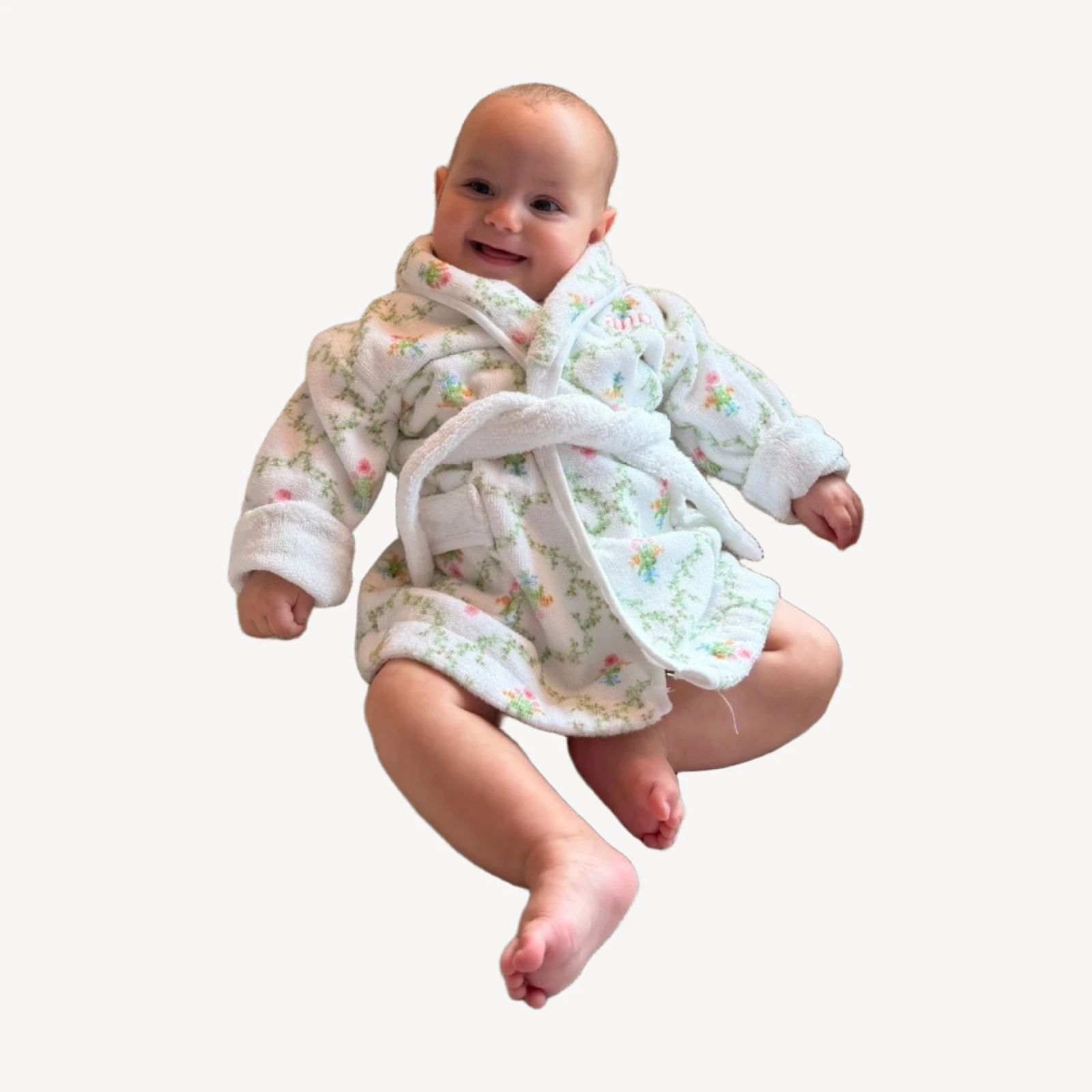The Baby Hotel Robe - Pastel Trellis