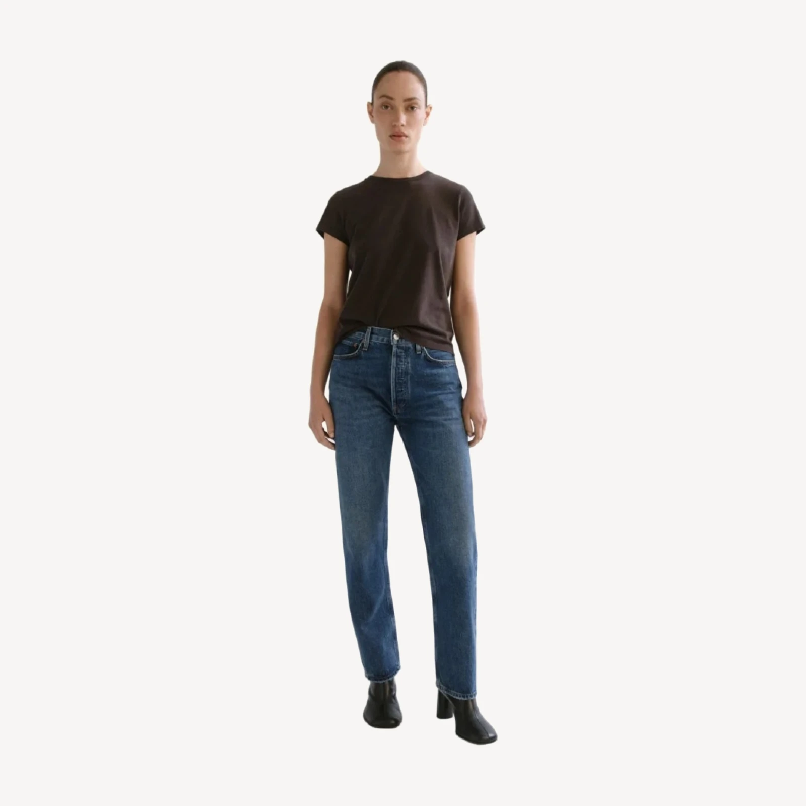 90's Pinch Waist High Rise Straight in Range