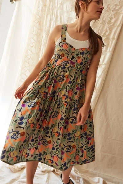 DANYA DRESS | GRAPHIC FLORAL POPLIN