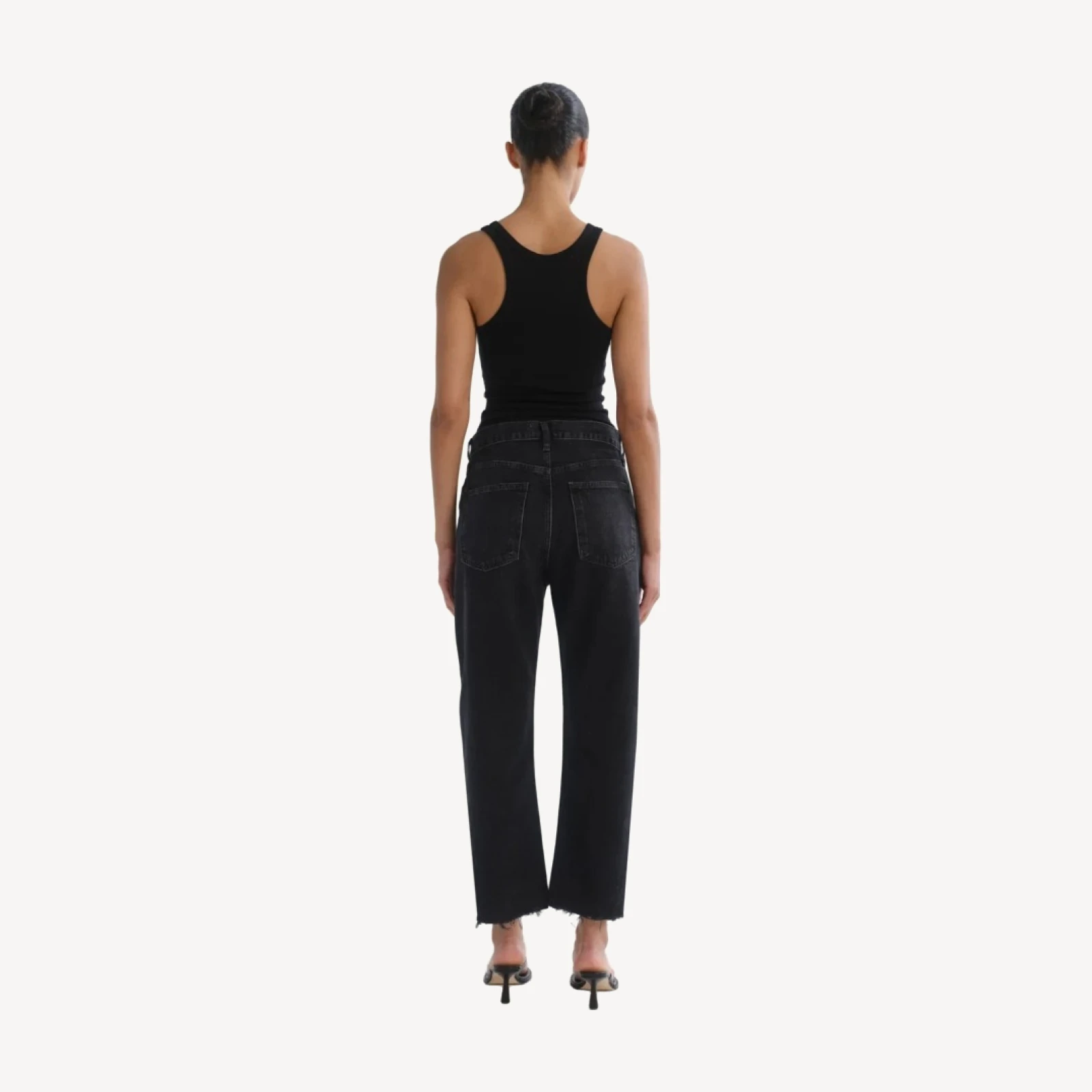 90's Crop Mid Rise Straight (Weightless) in Tar