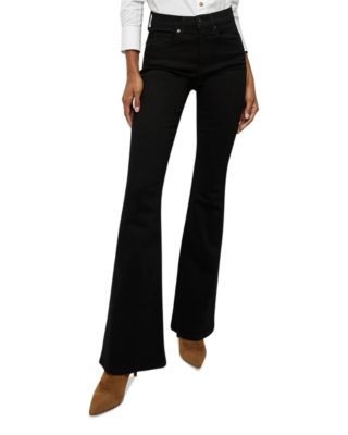 Veronica Beard Beverly High Rise Skinny Flare Jeans in Onyx