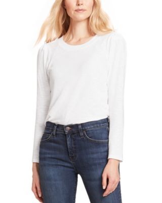 Veronica Beard Mason Gathered Shoulder Baseball Tee