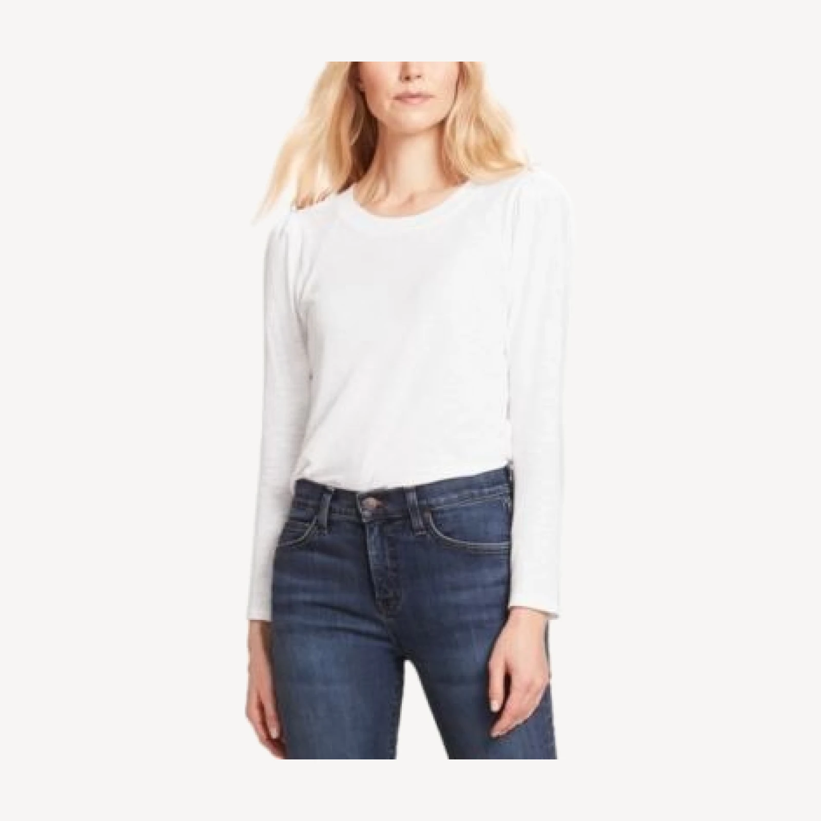 Veronica Beard Mason Gathered Shoulder Baseball Tee