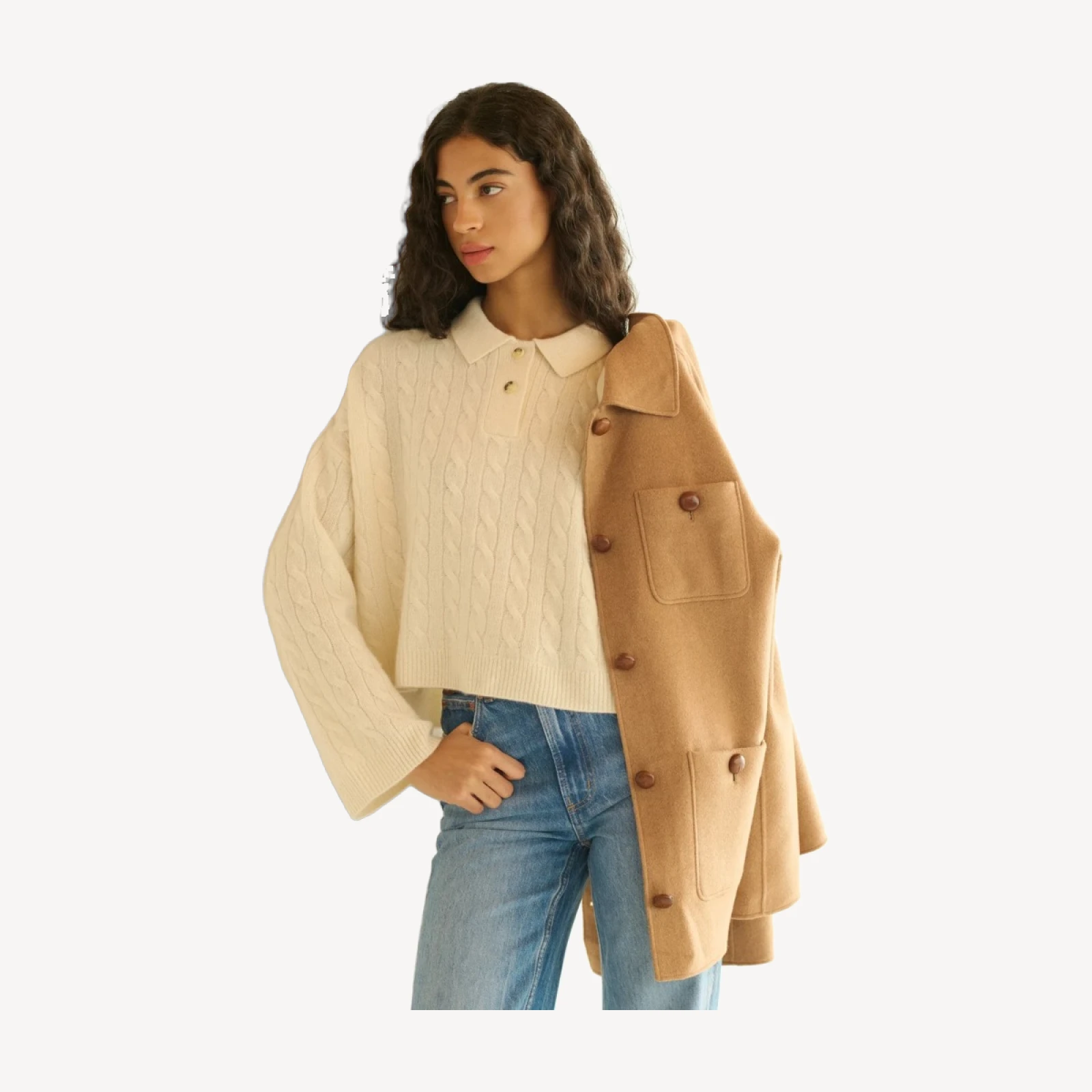 CAMBRIDGE CASHMERE SWEATER -- MAGNOLIA