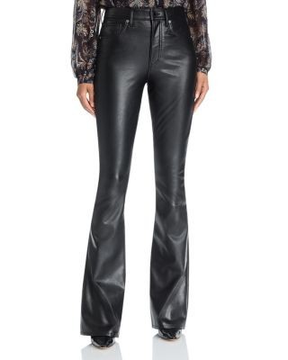 Veronica Beard Beverly Faux Leather High Rise Jeans in Black
