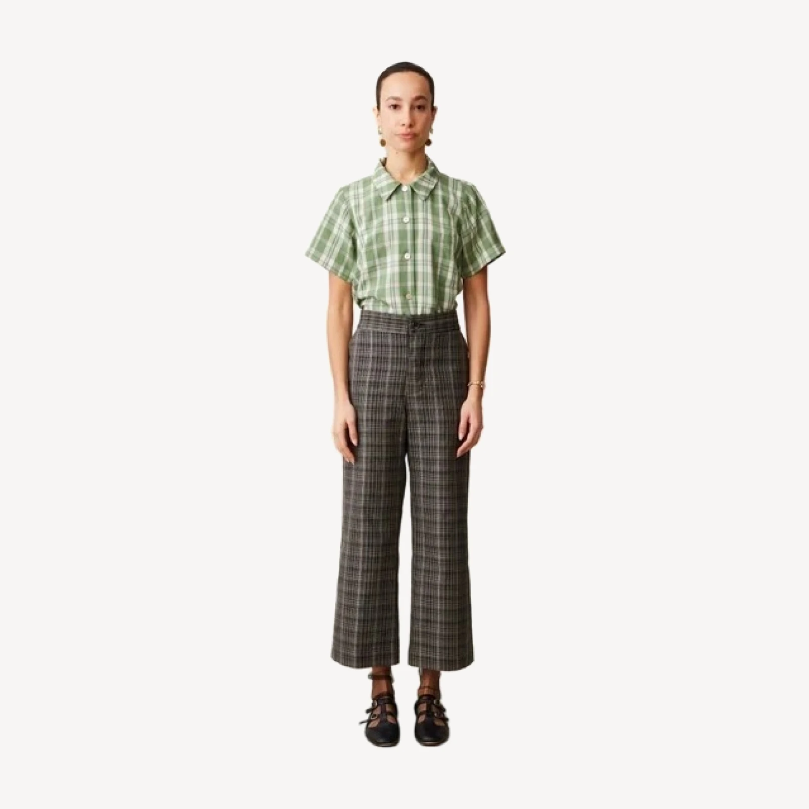 BELLA PANT | BLACK PENCIL PLAID