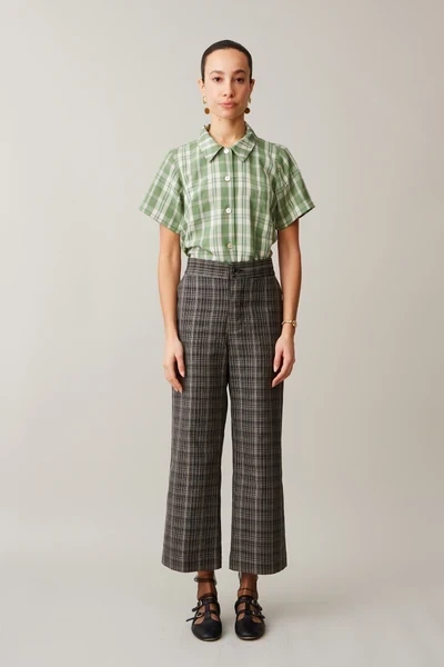 BELLA PANT | BLACK PENCIL PLAID