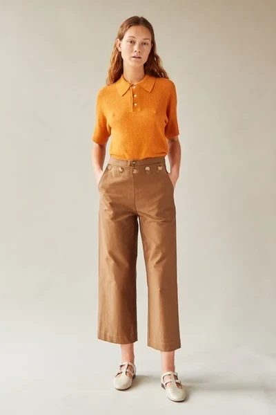 HANSLO PANT | COCOA SATIN TWILL