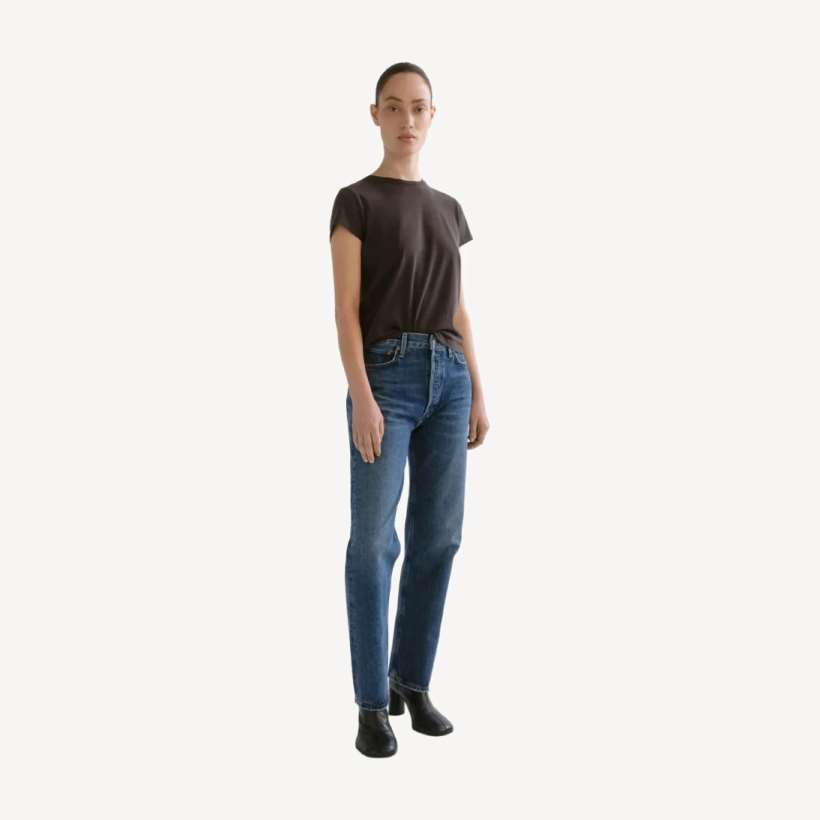 90's Pinch Waist High Rise Straight in Range