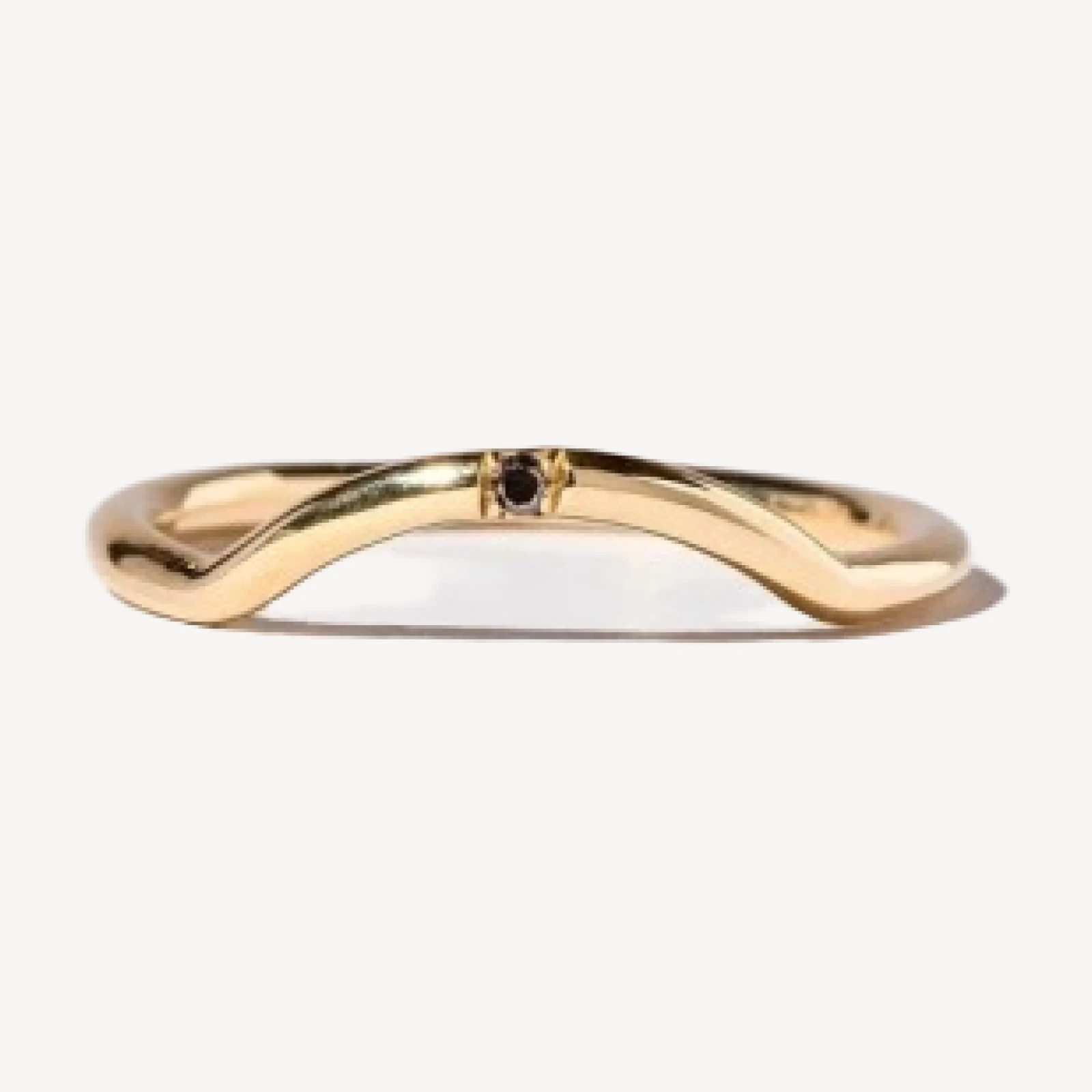 Mini Curve Band - Single Stone