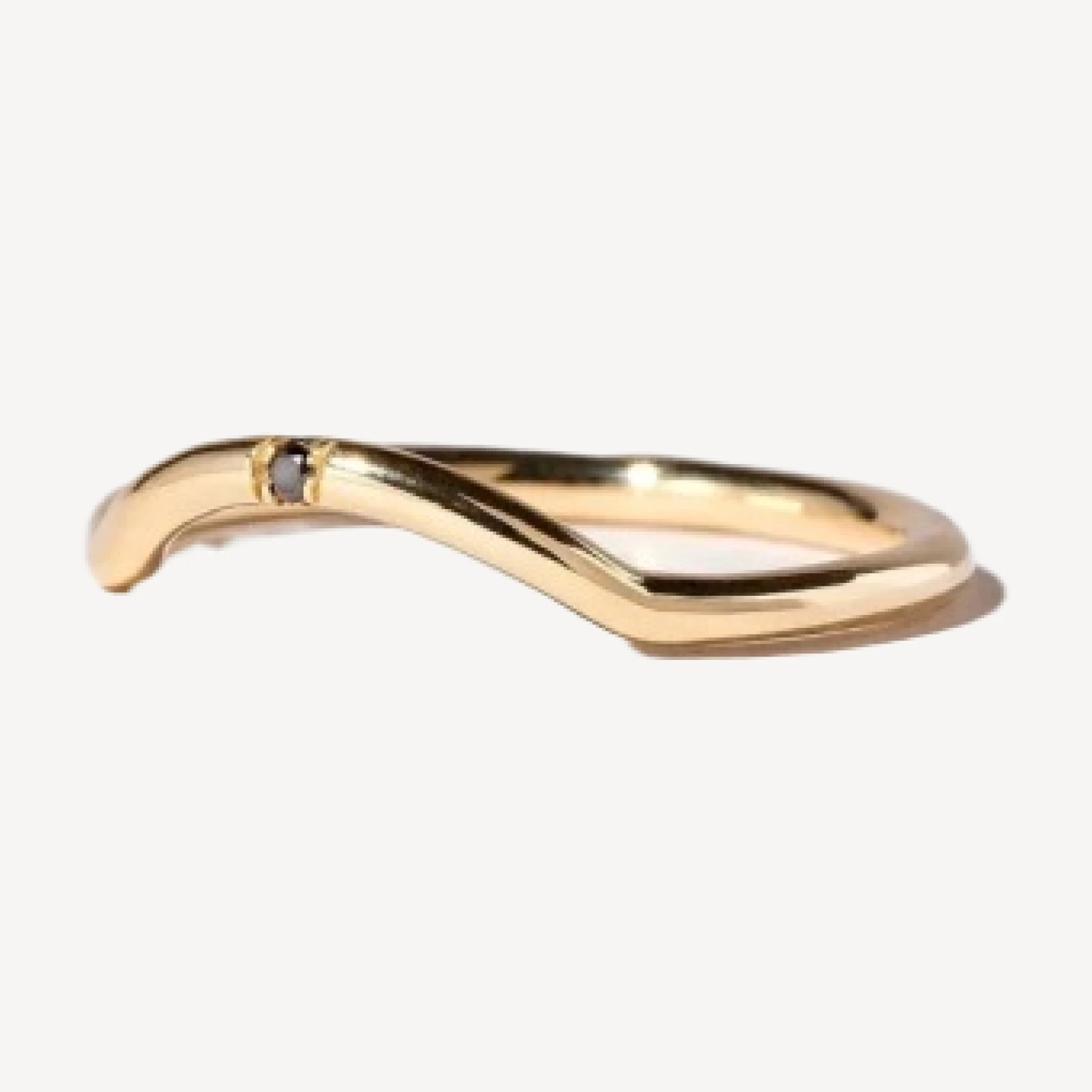 Mini Curve Band - Single Stone