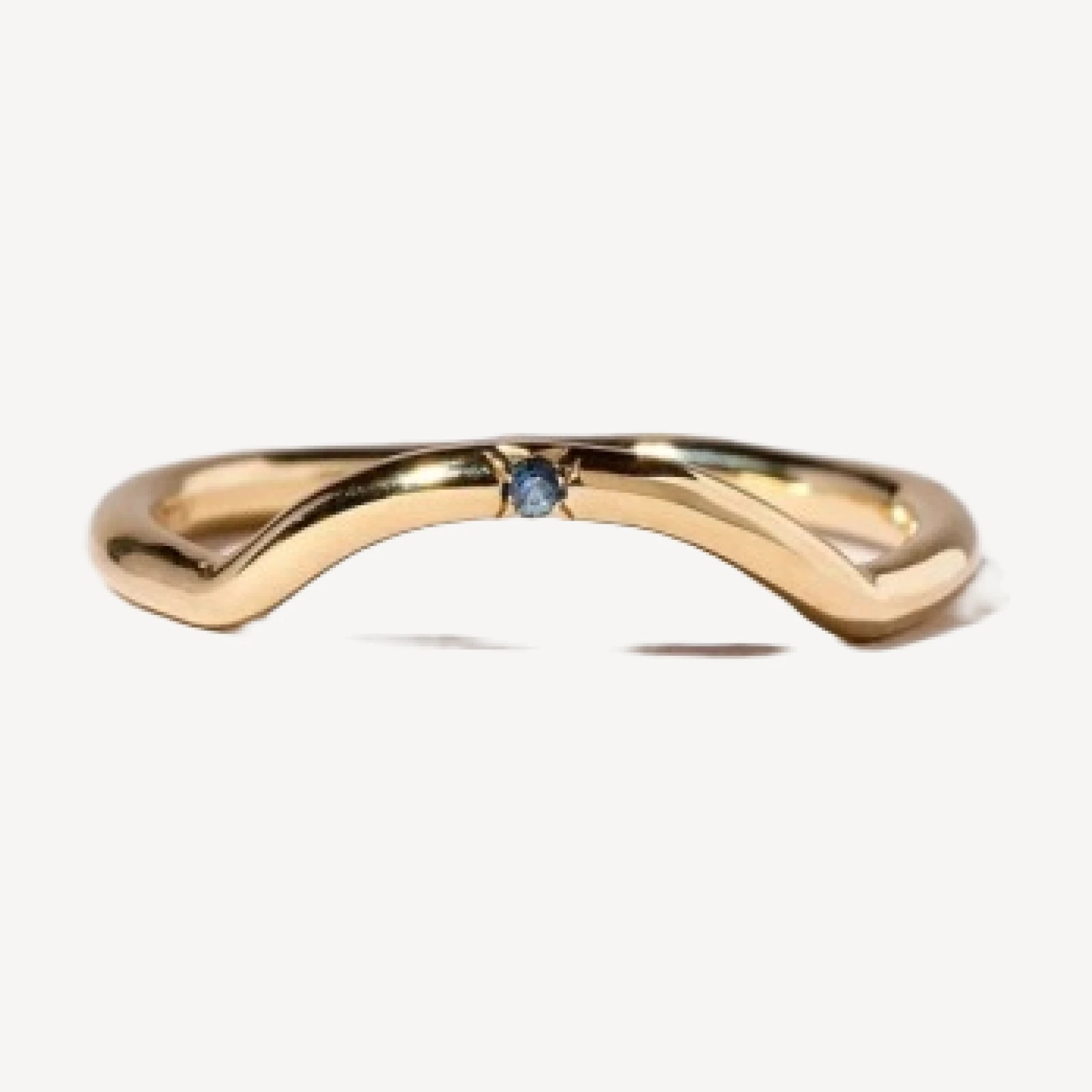 Mini Curve Band - Single Stone