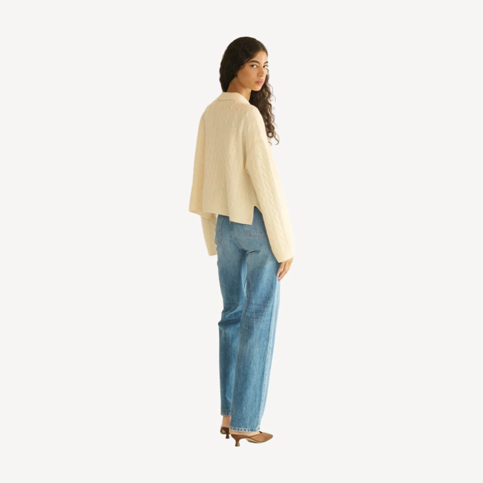 CAMBRIDGE CASHMERE SWEATER -- MAGNOLIA