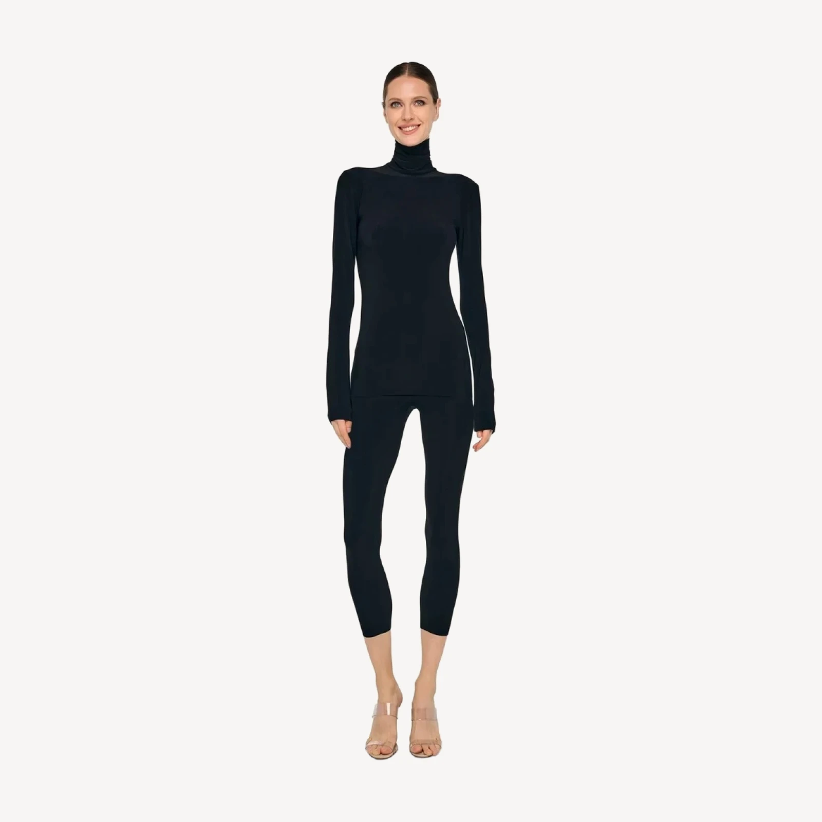SLIM FIT LONG SLEEVE TURTLE TOP