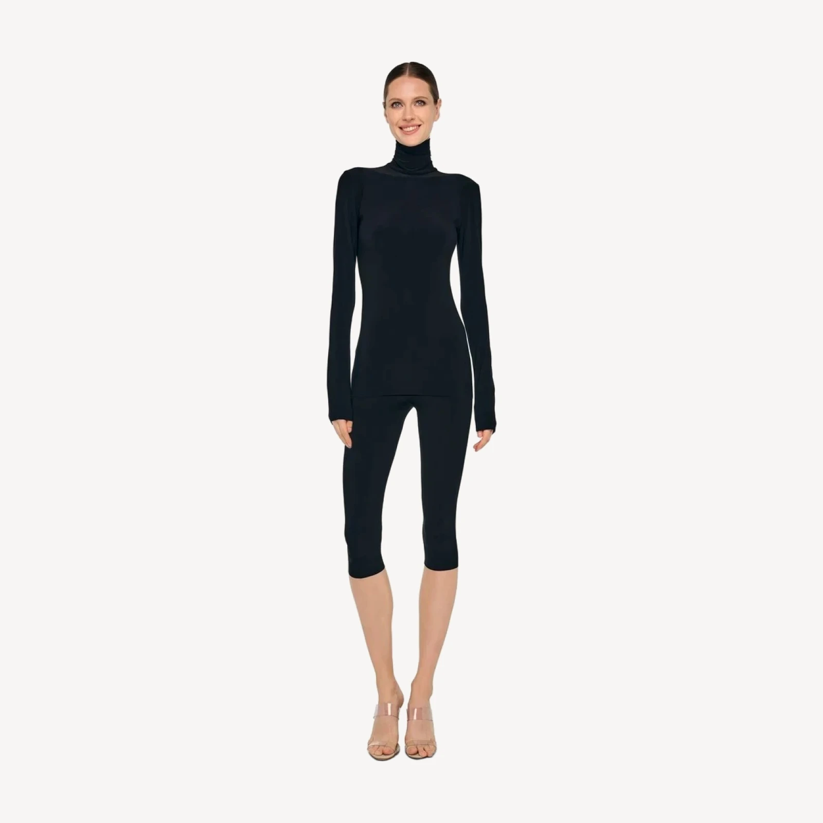 SLIM FIT LONG SLEEVE TURTLE TOP